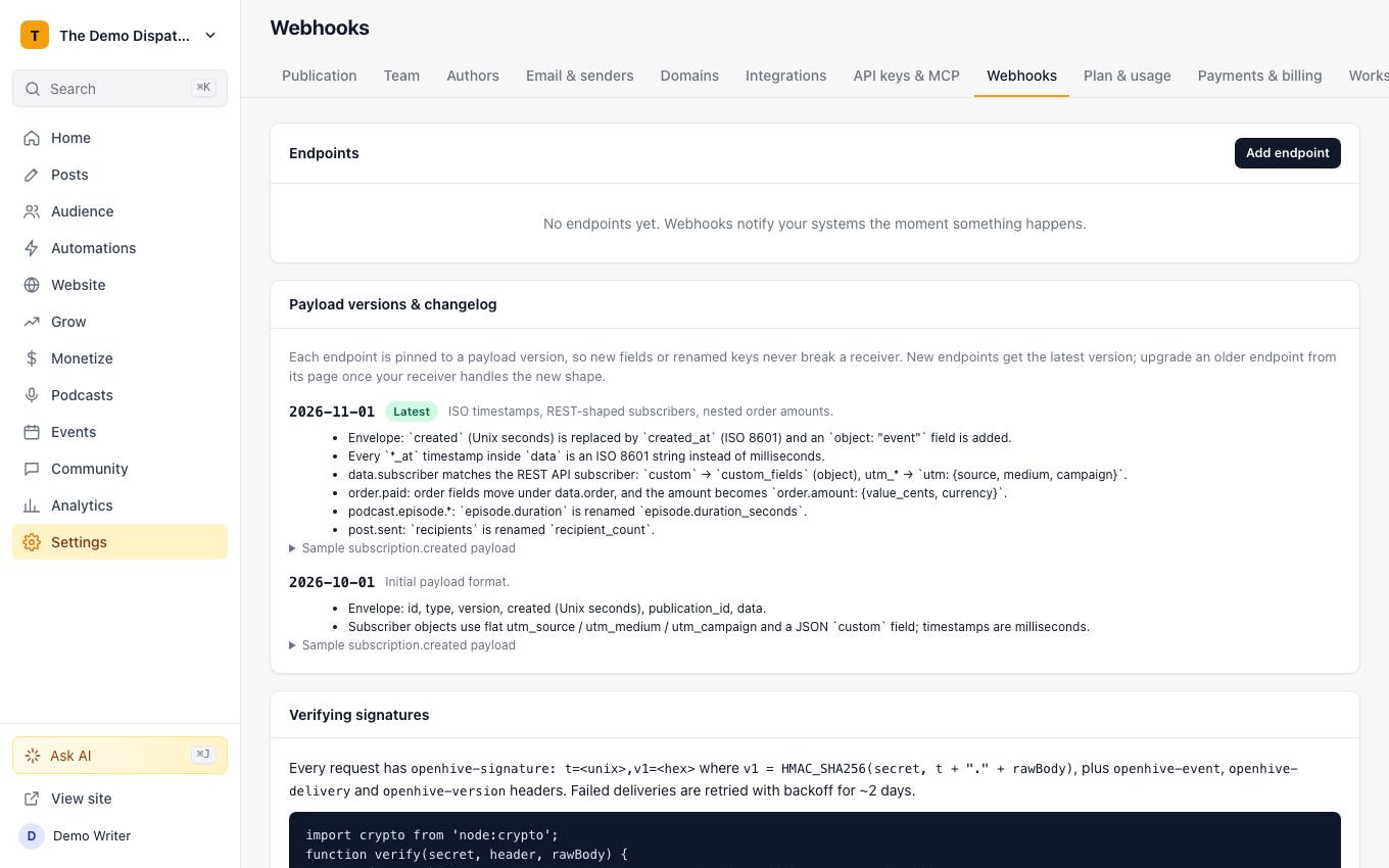 Webhooks